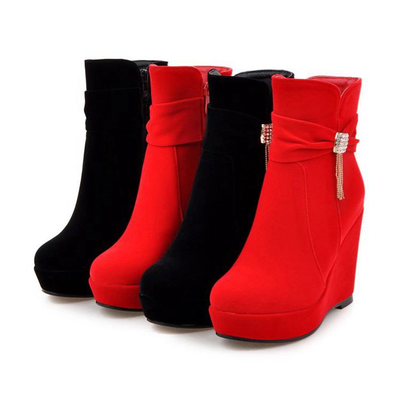 ORCHALISA Glam Red Ladies Ankl - Women'S Shoes Extended Sizes ulasan dan harga
