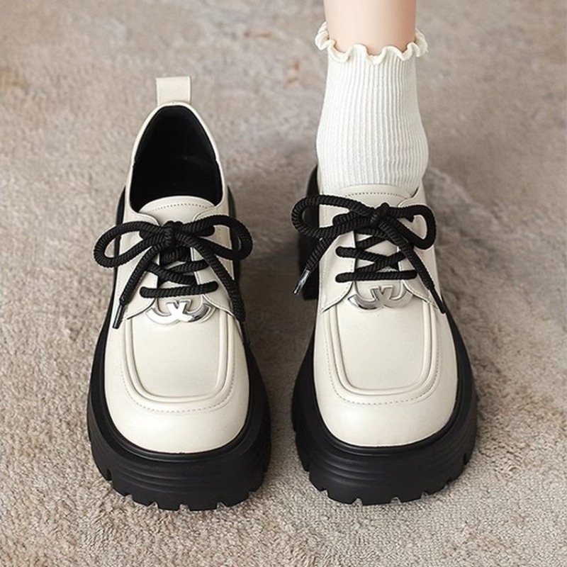 Women White Platform Oxford Sh - Oxford Lace Up Women ulasan dan harga