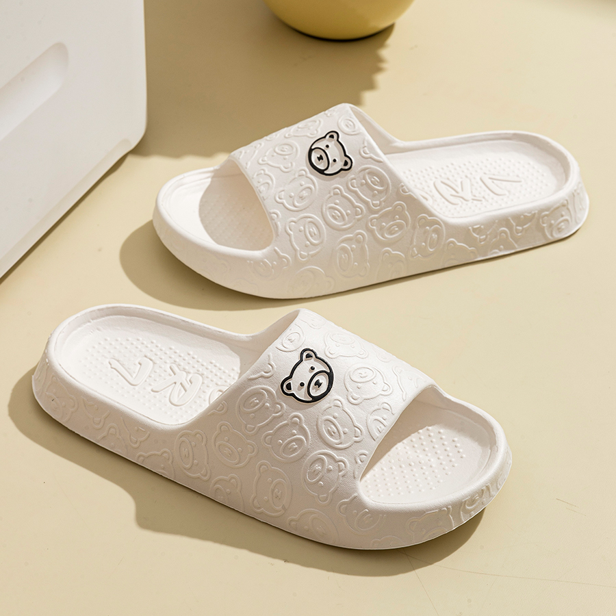 Printting Cute Bear Women Slip - Women'S Shoes To Men'S Size ulasan dan harga
