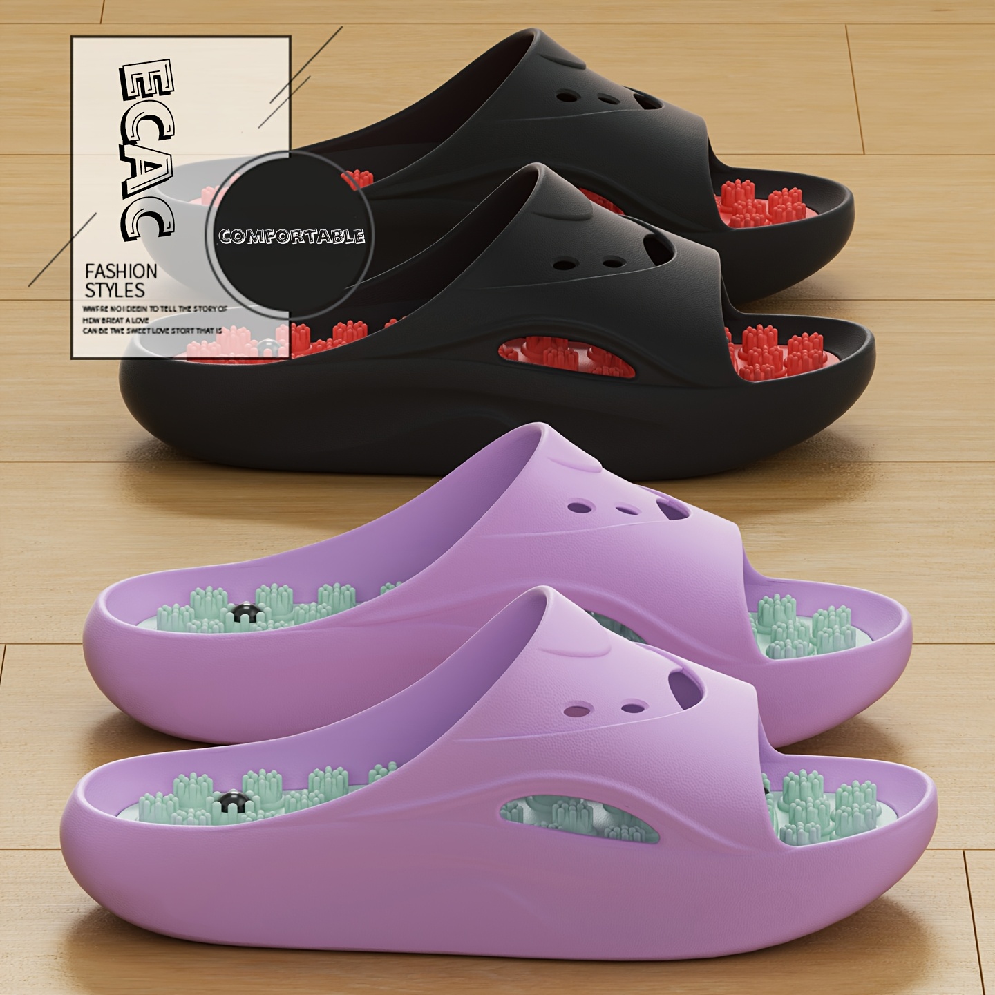 Women Men EVA Massage Slippers - Women'S Shoes For Flat Feet ulasan dan harga