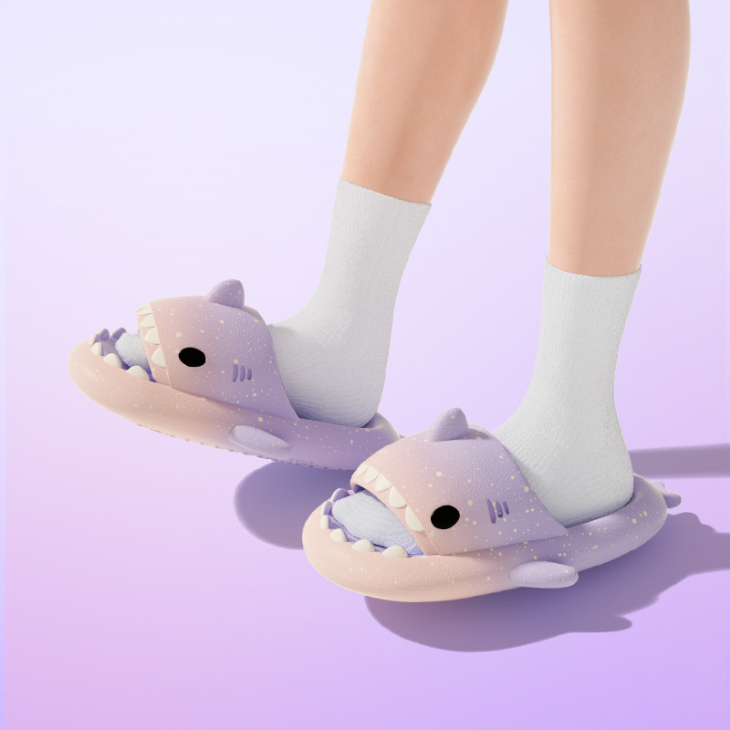 Cute Cartoon Shark Slippers Fo - Women'S Shoes To Men'S Size ulasan dan harga