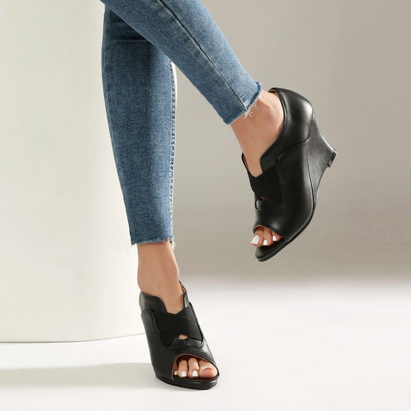 REAVE CAT Black Women Sandals  - Women'S Shoes Extended Sizes ulasan dan harga