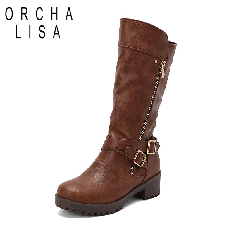 ORCHALISA Retro Ladies Mid Cal - Women'S Shoes Extended Sizes ulasan dan harga