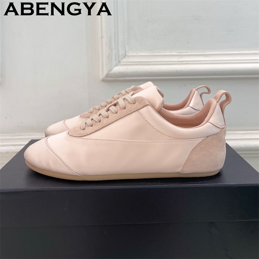 Pink Satin Round Toe Lace Up C - Oxford Lace Up Women ulasan dan harga