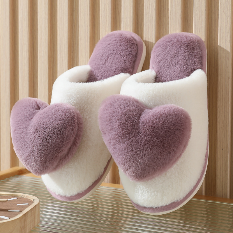 Winter Warm Heart Pattern Cott - Women'S Shoes To Men'S Size ulasan dan harga