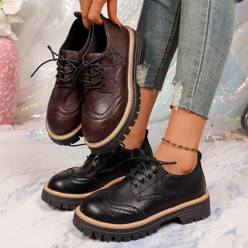 Women Classic Platform Oxford  - Oxford Lace Up Women ulasan dan harga