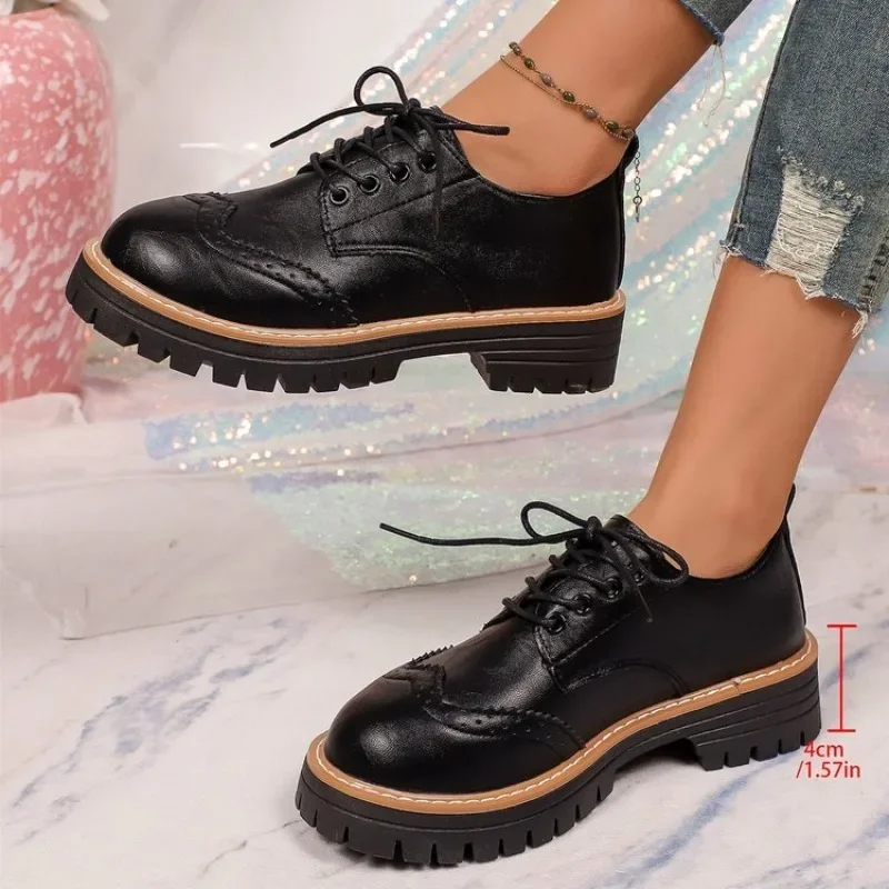 Women Classic Platform Oxford  - Oxford Lace Up Women ulasan dan harga