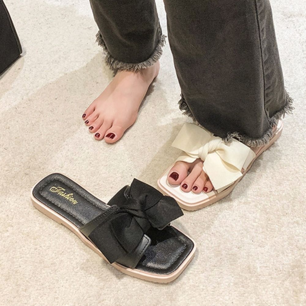 Casual Soft Sole Bowknot Slipp - Women'S Shoes For Flat Feet ulasan dan harga